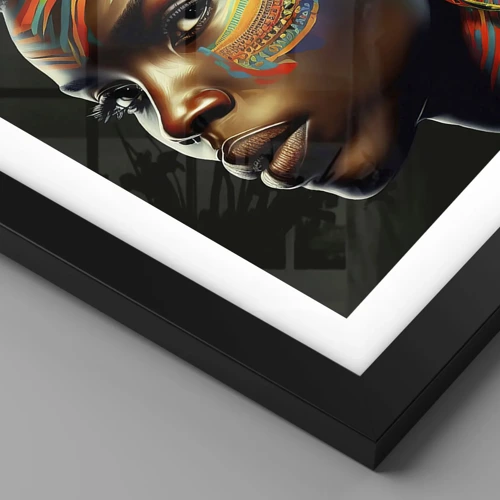 Plakát v černém rámu - Africká královna - 40x40 cm