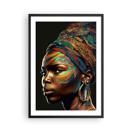 Plakát v černém rámu - Africká královna - 50x70 cm