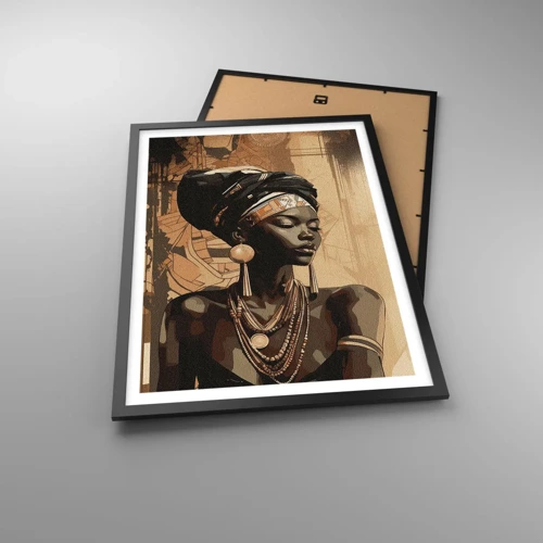 Plakát v černém rámu - Africký majestát - 50x70 cm