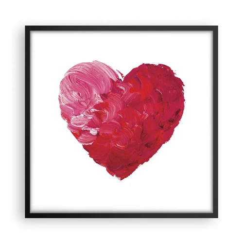 Plakát v černém rámu - All you need is love - 50x50 cm