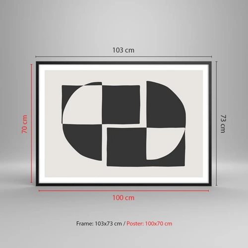 Plakát v černém rámu - Antitéza – syntéza - 100x70 cm