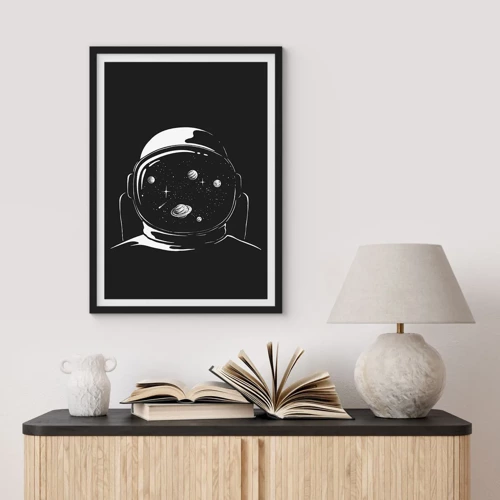 Plakát v černém rámu Arttor 50x70 cm - Skvělý výhled - Astronaut, Kosmos, Vesmír, Černá, Svislý, P2BPA50x70-5341