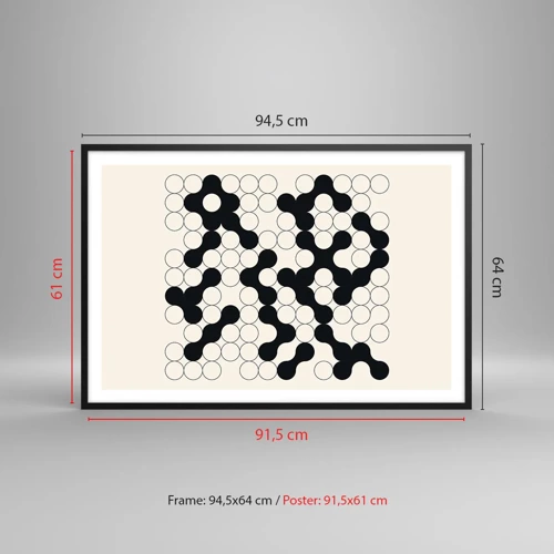 Plakát v černém rámu - Čínská hra – variace - 91x61 cm