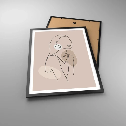 Plakát v černém rámu - Dívčí ikona - 50x70 cm