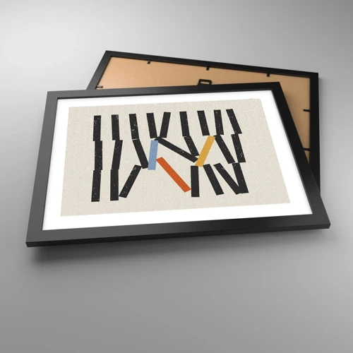Plakát v černém rámu - Domino – kompozice - 40x30 cm