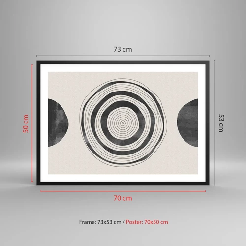 Plakát v černém rámu - Důležité je to, co je uprostřed - 70x50 cm