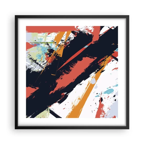 Plakát v černém rámu - Dynamická kompozice - 50x50 cm
