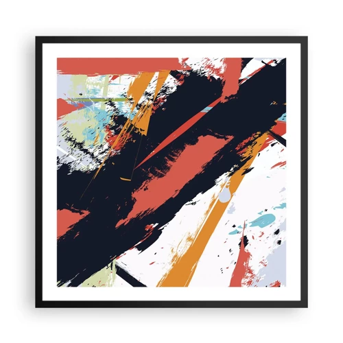 Plakát v černém rámu - Dynamická kompozice - 60x60 cm