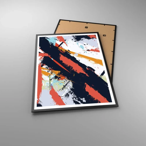 Plakát v černém rámu - Dynamická kompozice - 70x100 cm