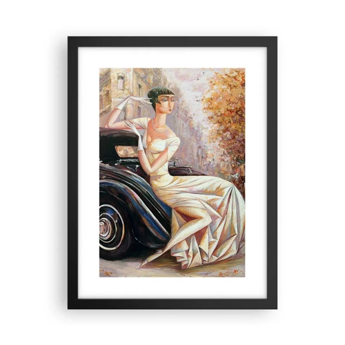 Plakát v černém rámu - Elegance v retro stylu - 30x40 cm