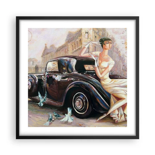 Plakát v černém rámu - Elegance v retro stylu - 50x50 cm