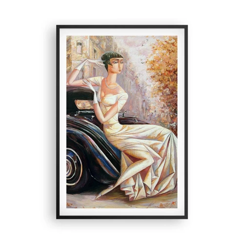 Plakát v černém rámu - Elegance v retro stylu - 61x91 cm