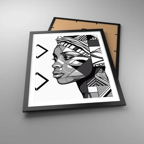 Plakát v černém rámu - Etnický portrét - 40x50 cm