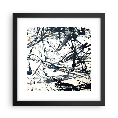 Plakát v černém rámu - Expresionistická abstrakce - 30x30 cm