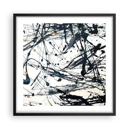 Plakát v černém rámu - Expresionistická abstrakce - 50x50 cm