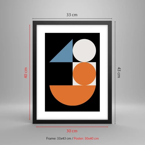 Plakát v černém rámu - Figurínový systém - 30x40 cm