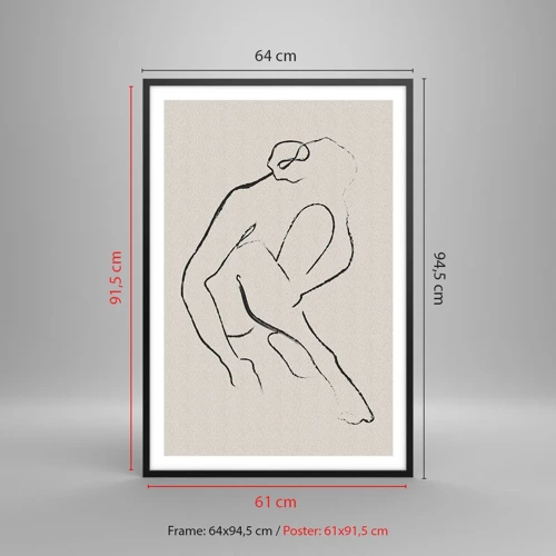 Plakát v černém rámu - Intimní skica - 61x91 cm
