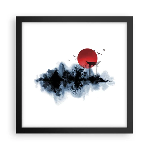 Plakát v černém rámu - Japonský pohled - 30x30 cm