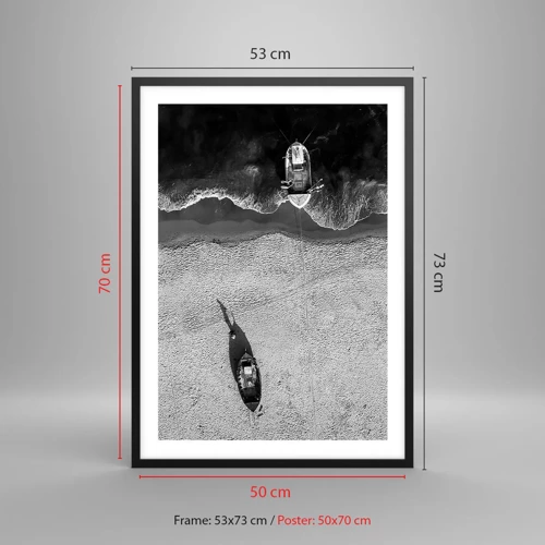Plakát v černém rámu - Ještě na břehu… - 50x70 cm