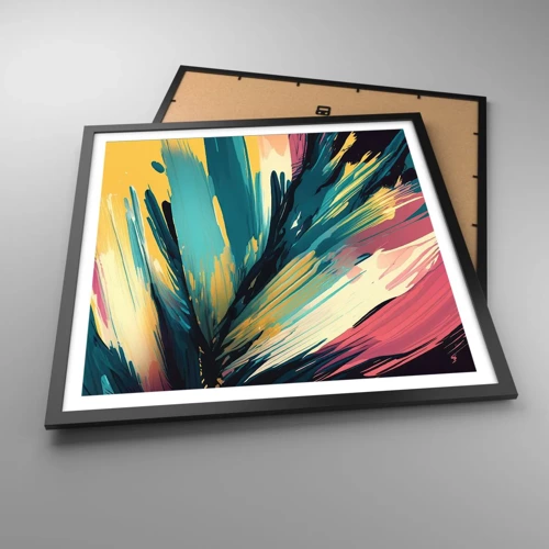 Plakát v černém rámu - Kompozice – exploze radosti - 60x60 cm