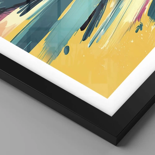 Plakát v černém rámu - Kompozice – exploze radosti - 60x60 cm