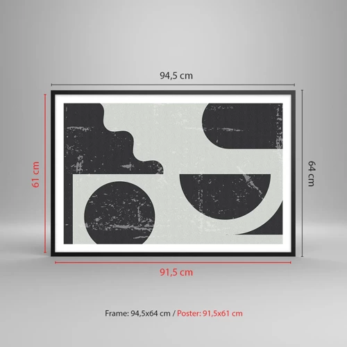 Plakát v černém rámu - Kompozice nad a pod - 91x61 cm
