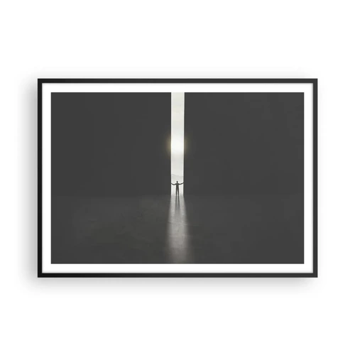 Plakát v černém rámu - Krok ke světlé budoucnosti - 100x70 cm