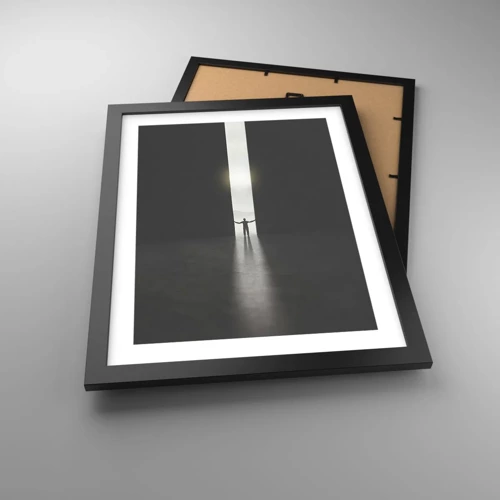 Plakát v černém rámu - Krok ke světlé budoucnosti - 30x40 cm