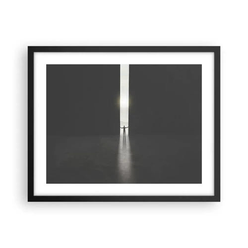 Plakát v černém rámu - Krok ke světlé budoucnosti - 50x40 cm