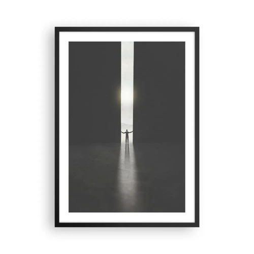 Plakát v černém rámu - Krok ke světlé budoucnosti - 50x70 cm