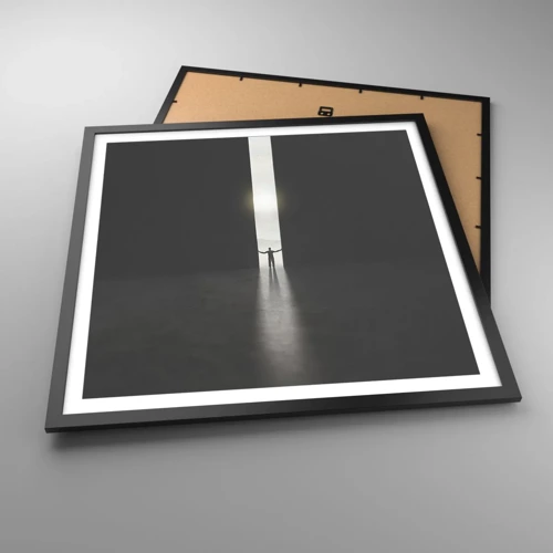 Plakát v černém rámu - Krok ke světlé budoucnosti - 60x60 cm