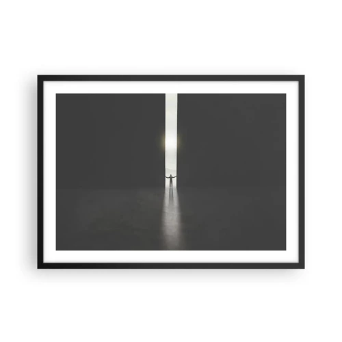 Plakát v černém rámu - Krok ke světlé budoucnosti - 70x50 cm