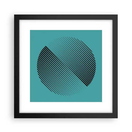 Plakát v černém rámu - Kruh – geometrická variace - 30x30 cm