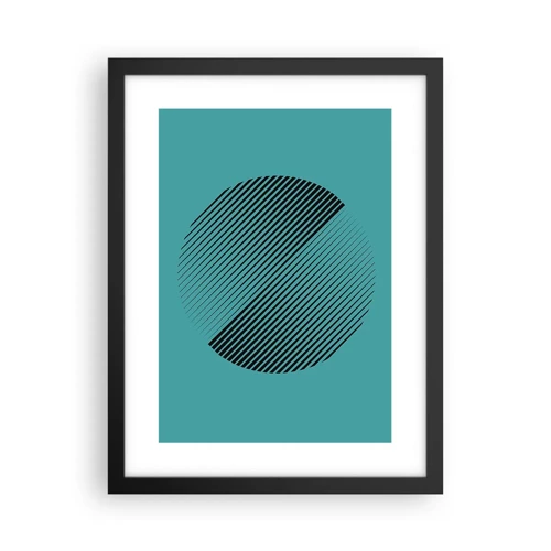 Plakát v černém rámu - Kruh – geometrická variace - 30x40 cm