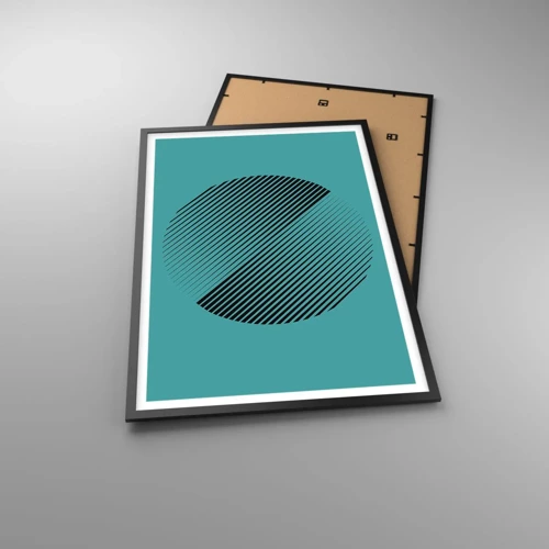 Plakát v černém rámu - Kruh – geometrická variace - 61x91 cm