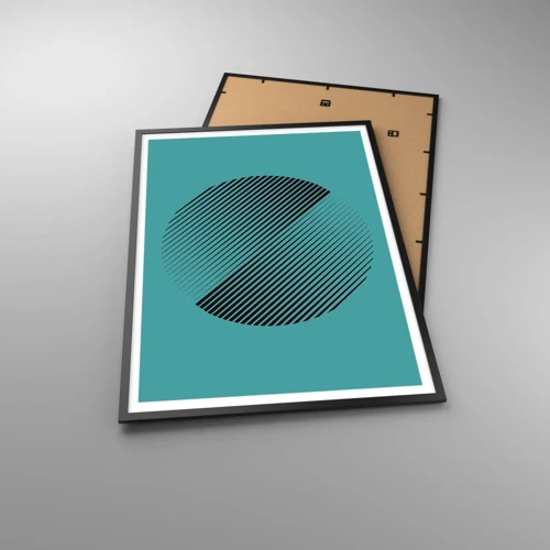 Plakát v černém rámu - Kruh – geometrická variace - 70x100 cm