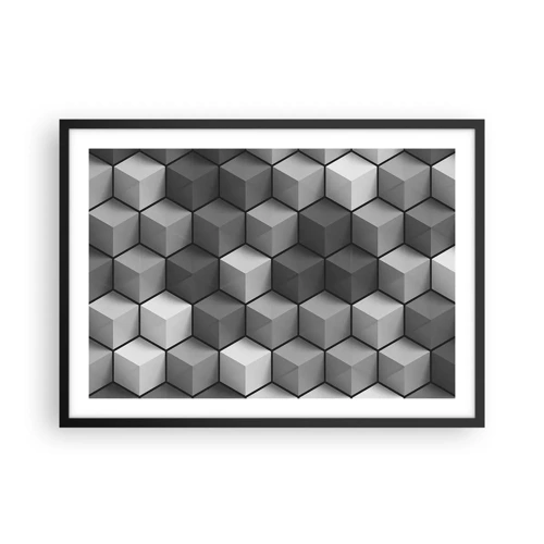 Plakát v černém rámu - Kubistické puzzle - 70x50 cm