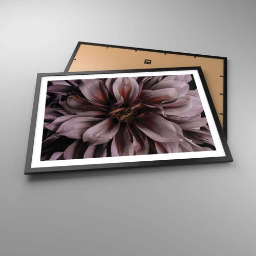 Plakát v černém rámu - Květinové srdce - 70x50 cm