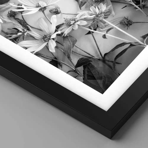 Plakát v černém rámu - Květiny bez kytice - 50x50 cm