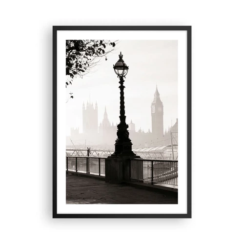 Plakát v černém rámu - Londýnské ráno - 50x70 cm