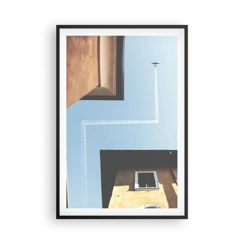 Plakát v černém rámu - Nad městským labyrintem - 61x91 cm
