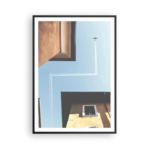 Plakát v černém rámu - Nad městským labyrintem - 70x100 cm