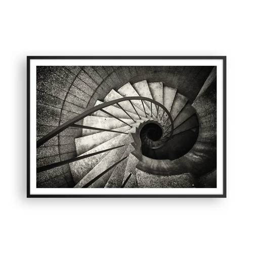 Plakát v černém rámu - Nahoru po schodech, dolů po schodech - 100x70 cm