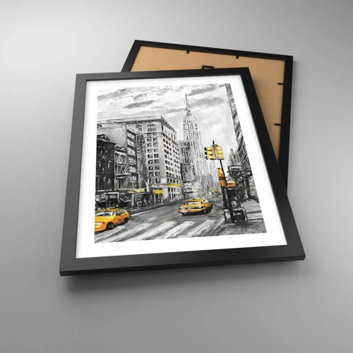 Plakát v černém rámu - Newyorský příběh - 30x40 cm