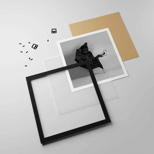 Plakát v černém rámu - Okřídlený hudbou - 40x40 cm