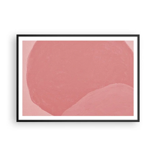 Plakát v černém rámu - Organická kompozice v růžové - 100x70 cm