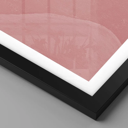 Plakát v černém rámu - Organická kompozice v růžové - 70x50 cm