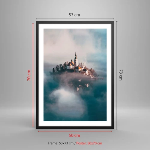 Plakát v černém rámu - Ostrov snů - 50x70 cm