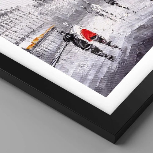 Plakát v černém rámu - Pařížská procházka - 50x50 cm