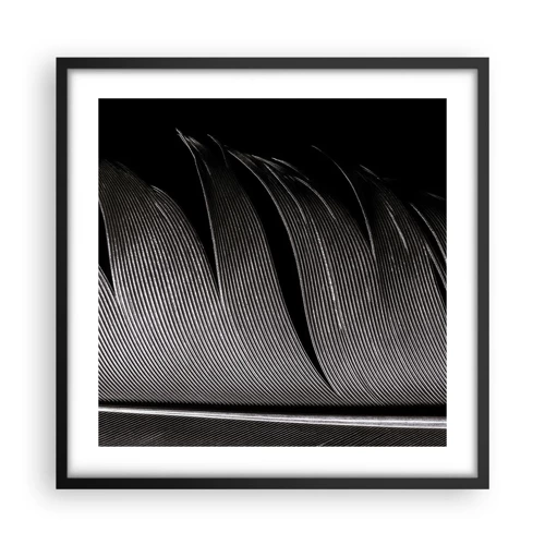 Plakát v černém rámu - Peří – nádherná konstrukce - 50x50 cm